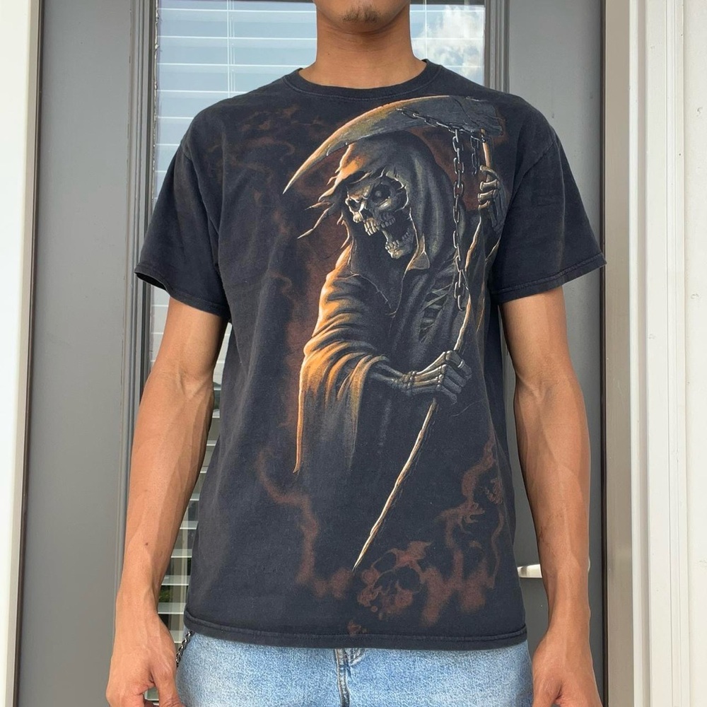 Vintage Y2K 2000s Grim Reaper Graphic tee